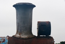 Smoke Stack On Old Steam Locomotive