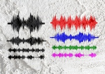 Sound Equalizer On Cement Wall Texture