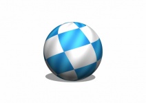 Esfera 3d bandeira quadriculada bola de