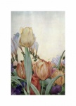 Tulipani in stile art nouveau vintage