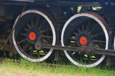 Roues de vieille locomotive