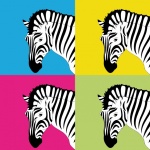 Affiche Zebra Pop Art