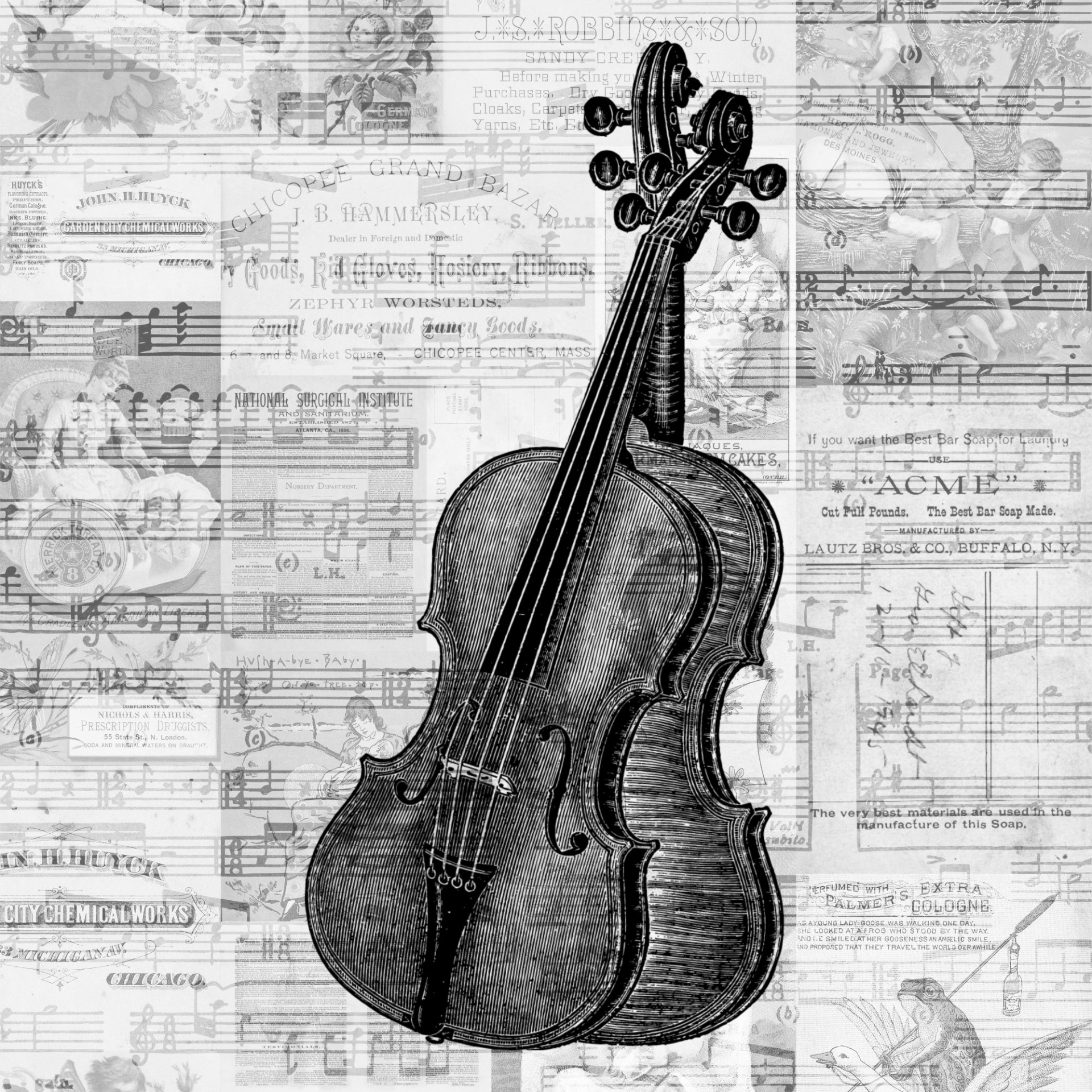 Vintage Violins Illustration Free Stock Photo Public Domain Pictures