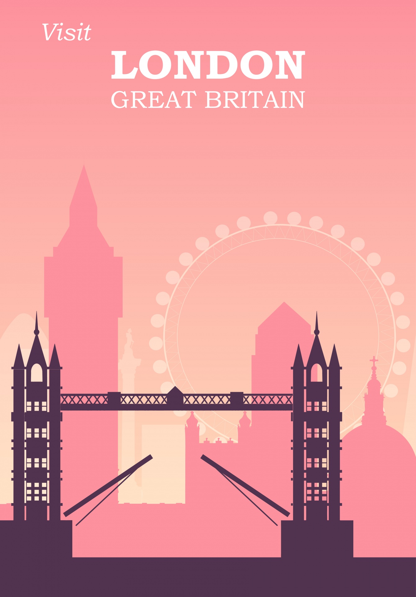 Affiche de voyage de Londres