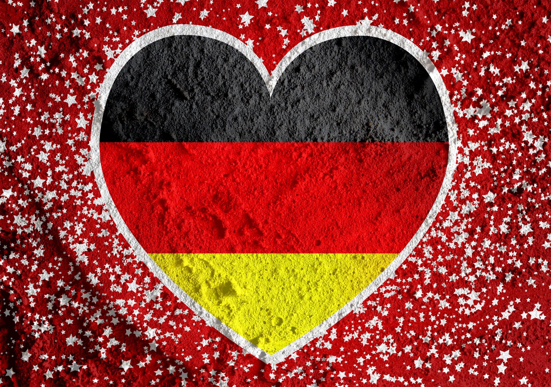 愛ドイツ旗サインハート記号 無料画像 Public Domain Pictures