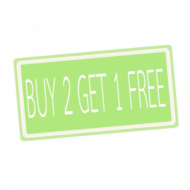Buy 2 Get 1 Free White Stamp Text Free Stock Photo - Public Domain Pictures