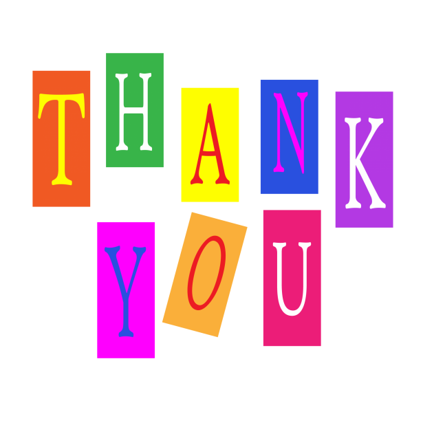 Thank You Colorful Font Free Stock Photo Public Domain Pictures