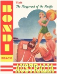 Ausztrália Bondi Beach utazási poszter