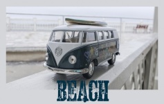 Poster de călătorie pe plajă
