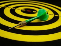 Darts Arrows In The Target Business Goal