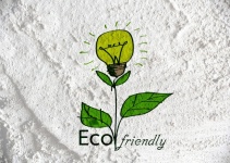 Eco-vriendelijke gloeilamp plant groeit