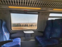 Vagón de tren vacío con vista