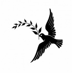 Vliegende duif silhouet