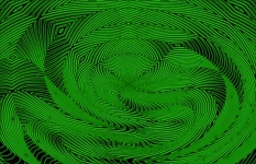 Green and black twirled pattern