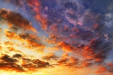 Himmel moln solnedgång
