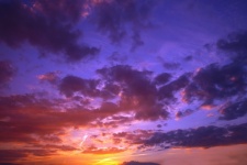 Himmel moln solnedgång