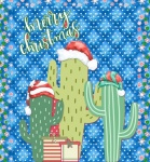 Christmas cactus greeting card