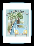 Poster di viaggio vintage VW Bug