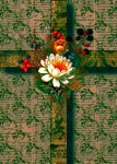 Vintage Floral Cross Illustration