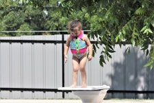 Little Girl On Diving Board