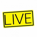 Live Black Stamp Text On Yellow