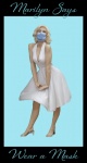 Plakat z maską Marilyn Monroe