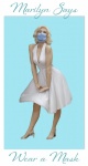 Plakat z maską Marilyn Monroe