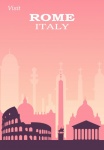 Cartel de viaje de Roma
