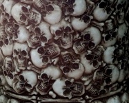 Schädel und Knochen Hintergrund