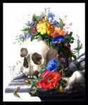 Crâne, Fleurs Nature Morte