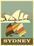 Sydney, Austrálie cestovní plakát