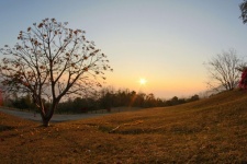 View In Sunrise Morning At Sri Nan