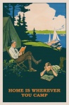Afisul vintage de camping