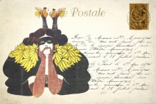 Carte poștală vintage femeie