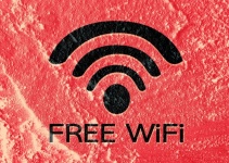 Wifi icons for business on wall