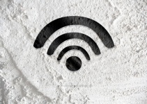 Iconos de wifi para negocios en la pared
