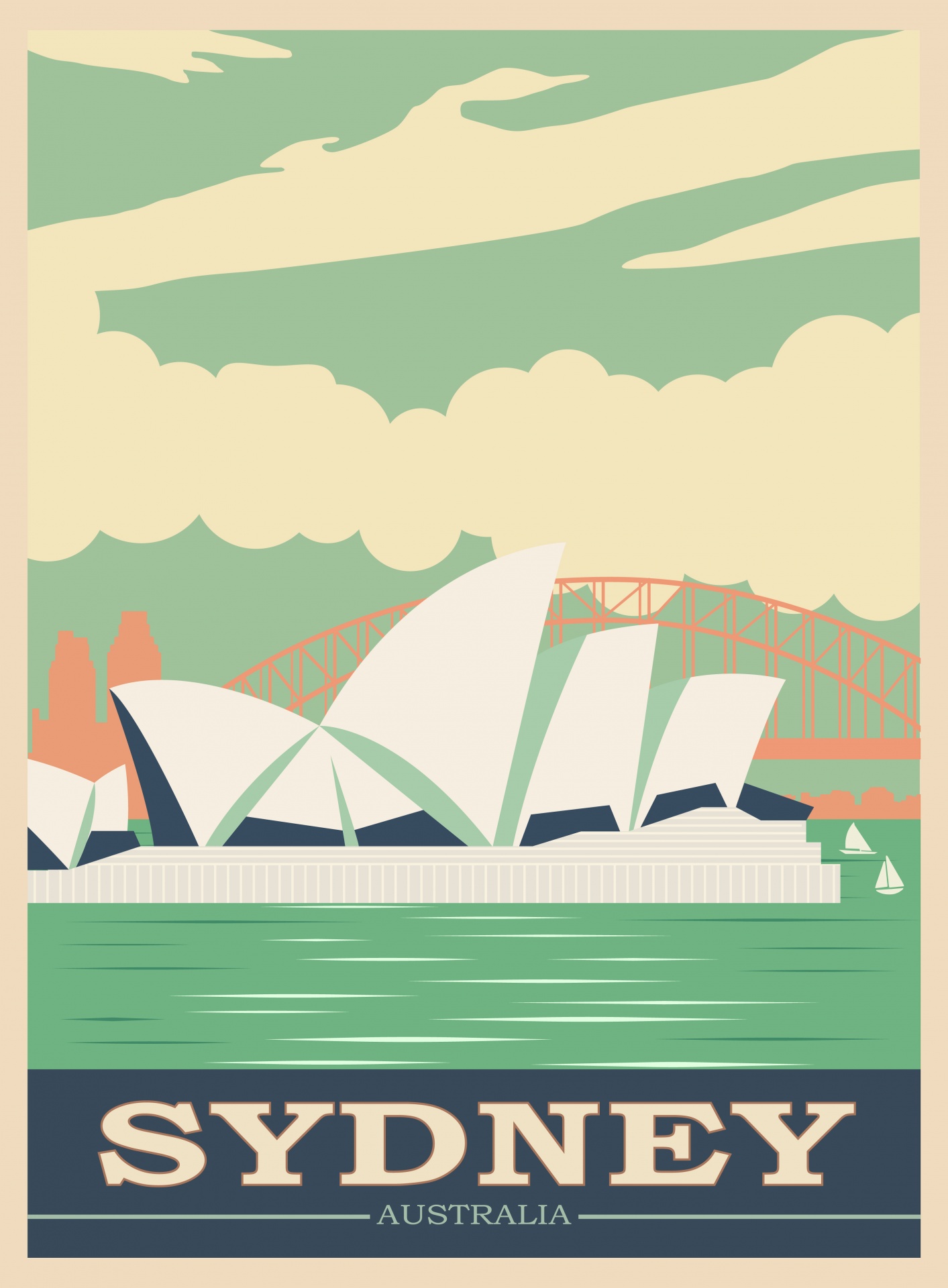 Австралия, Сидней Туристический Плакат