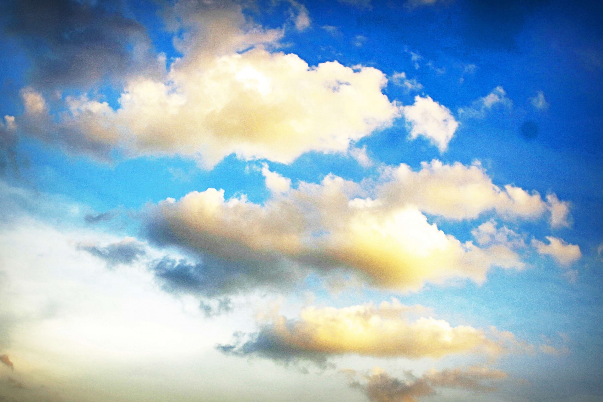 Blue Sky With Cloud Closeup