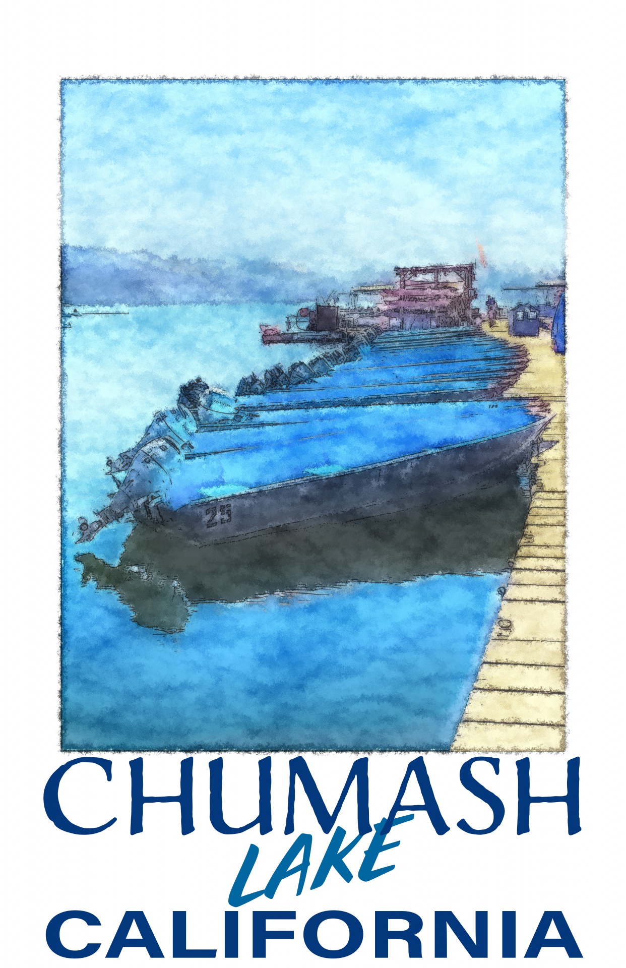 Chumash Lake Californië poster