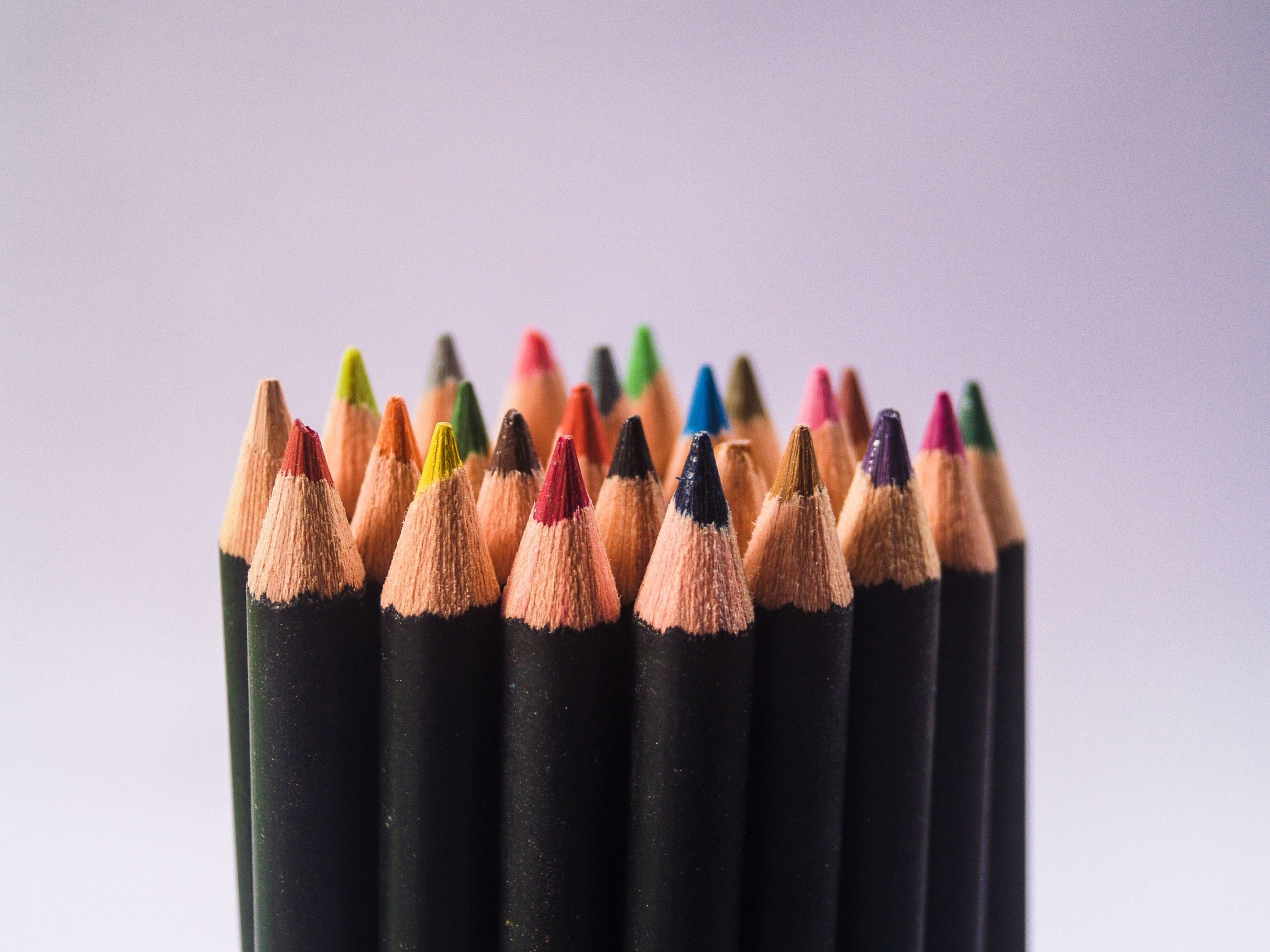 Close Up Color Pencils Isolated