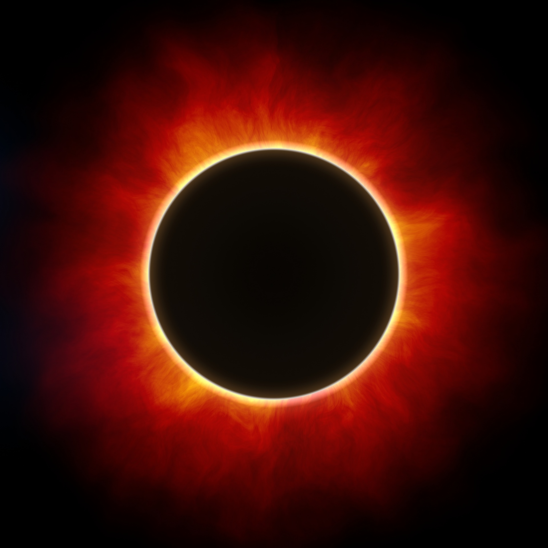 Eclipsa solară Corona soare de lună