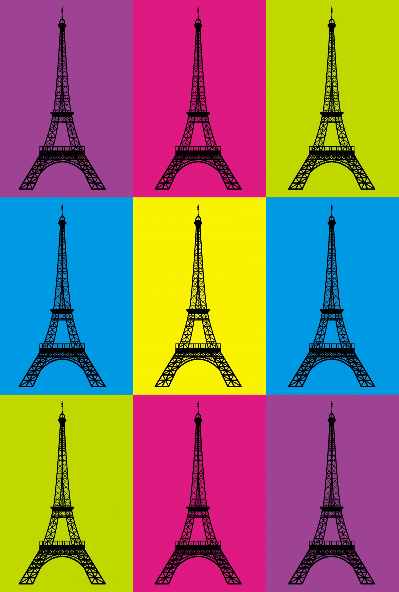 Eiffel Tower Pop Art
