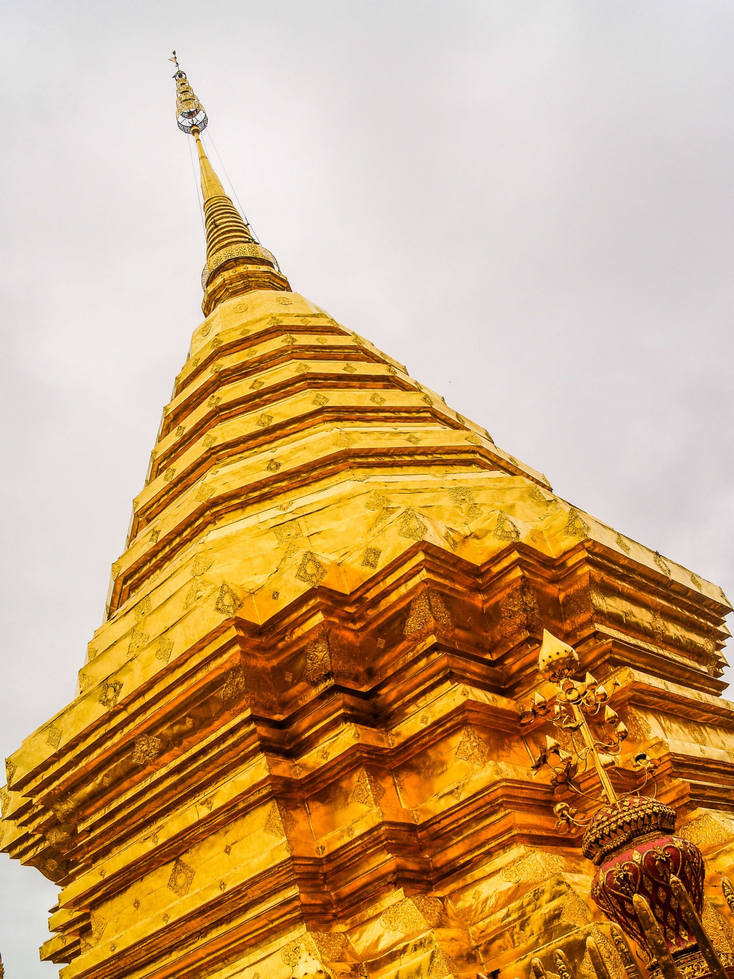 Golden Pagoda At Wat Phra That