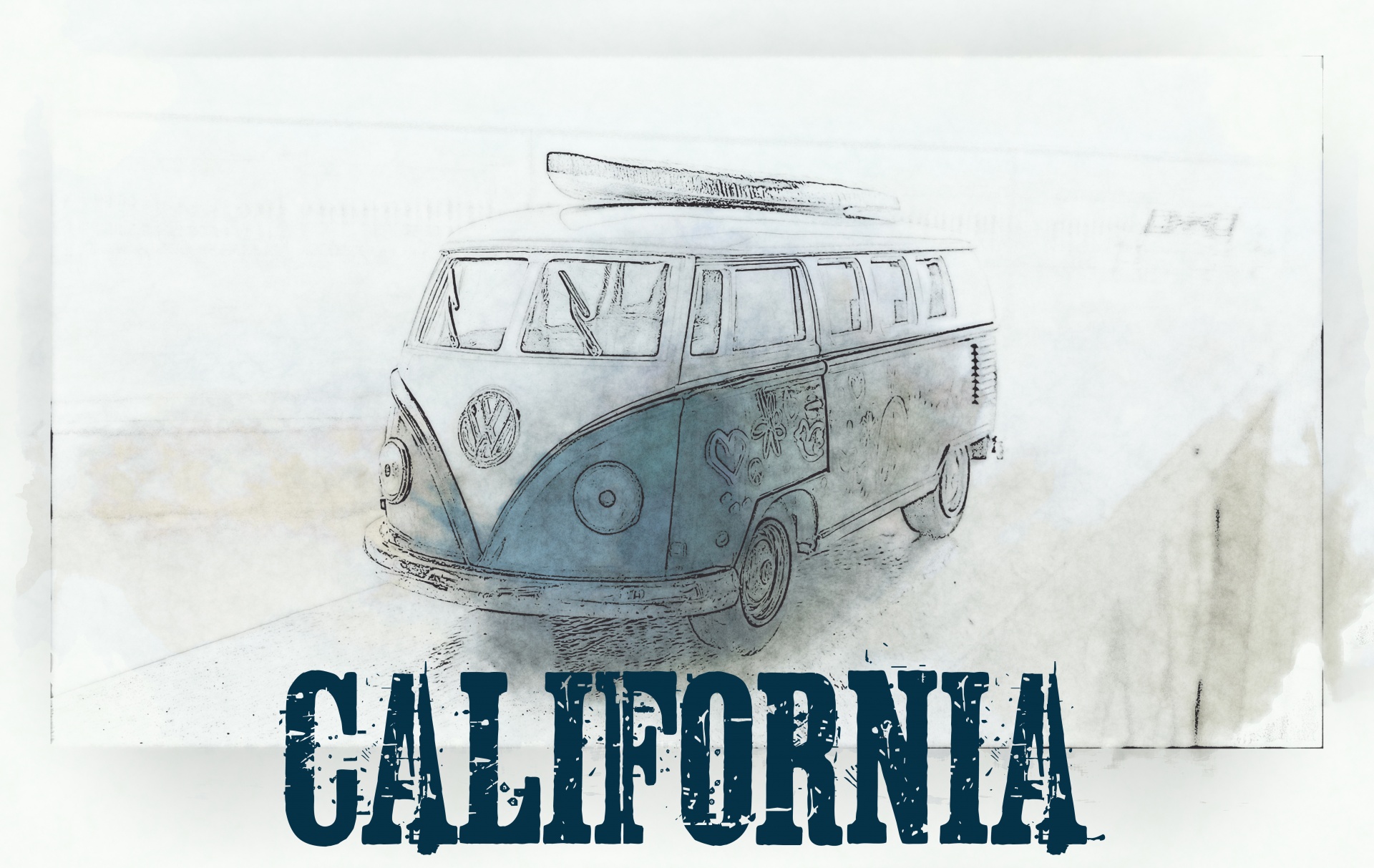 California Beach Travel Poster