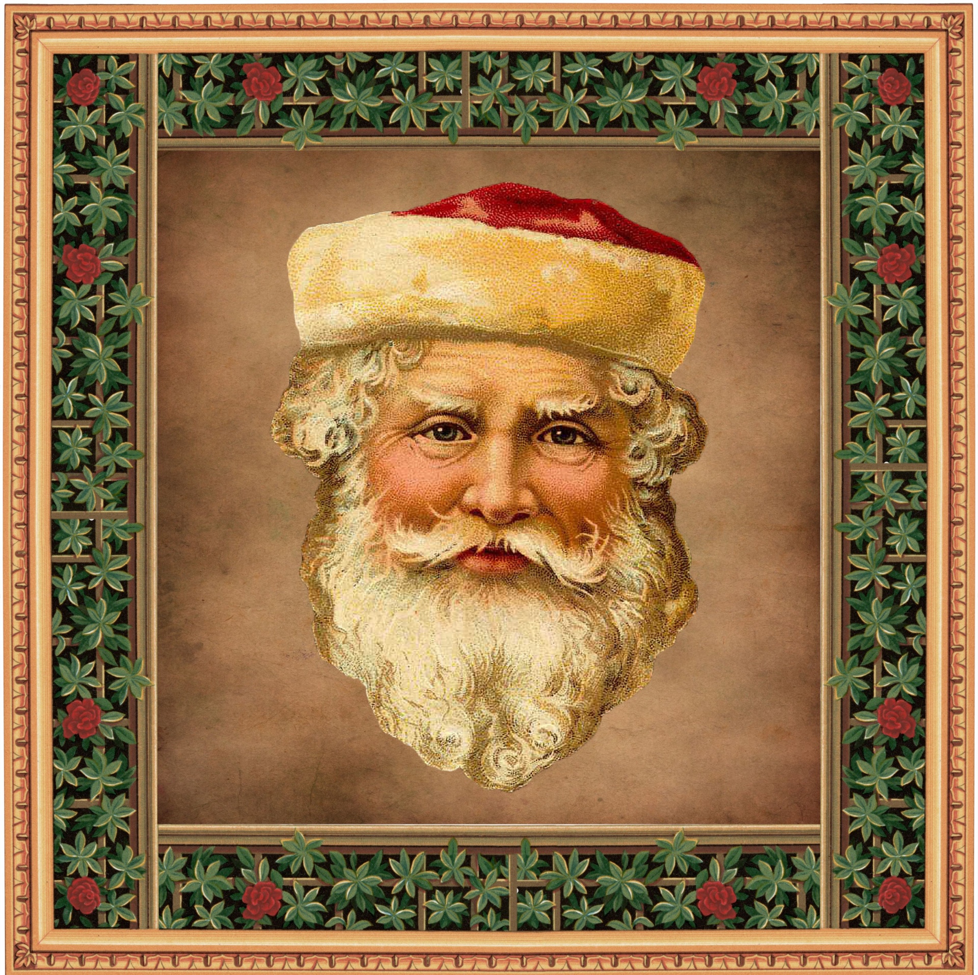 Vintage Santa Claus gezicht