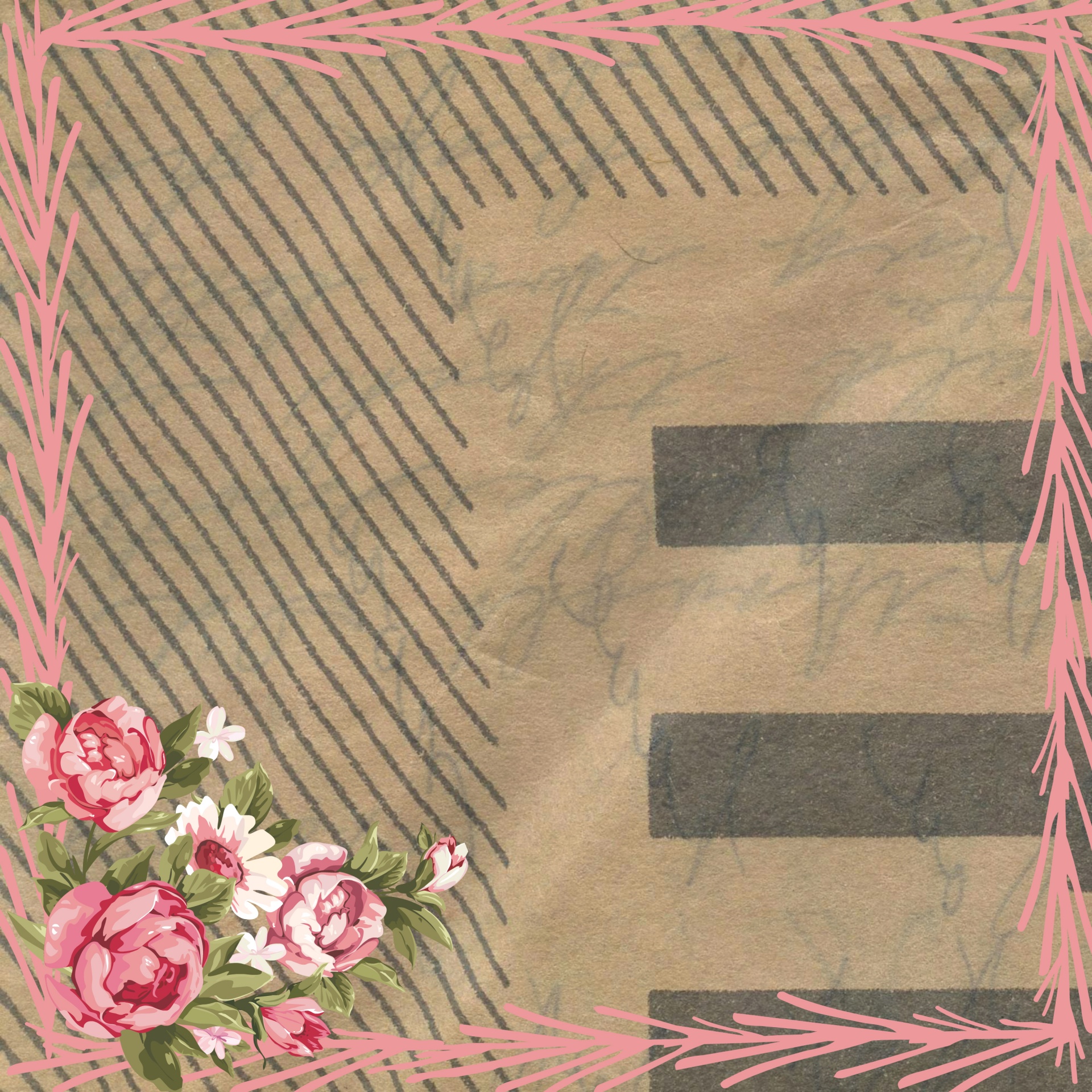 Scrapbook Paper Vintage Style With