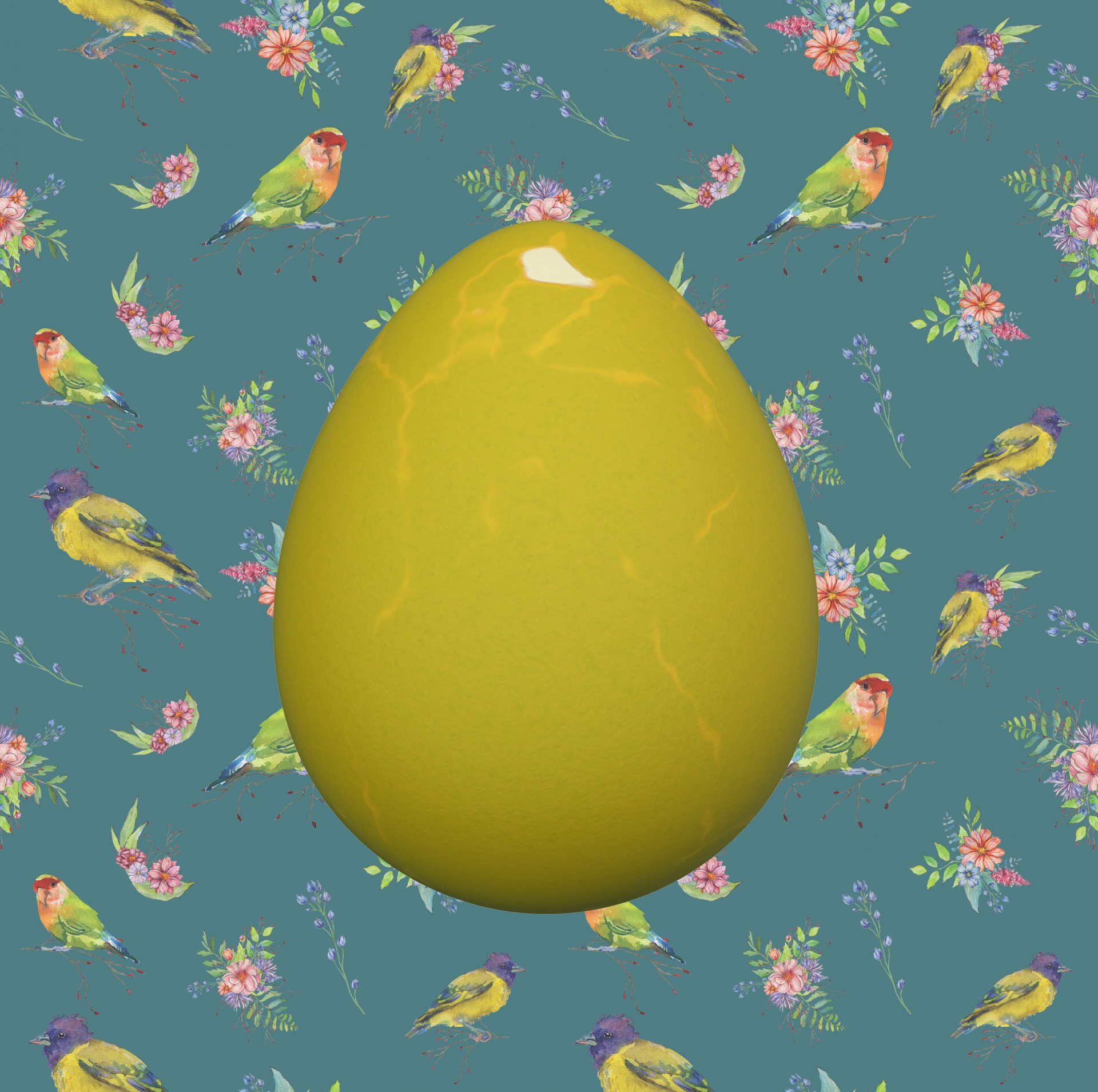 Arte de huevo de pájaro
