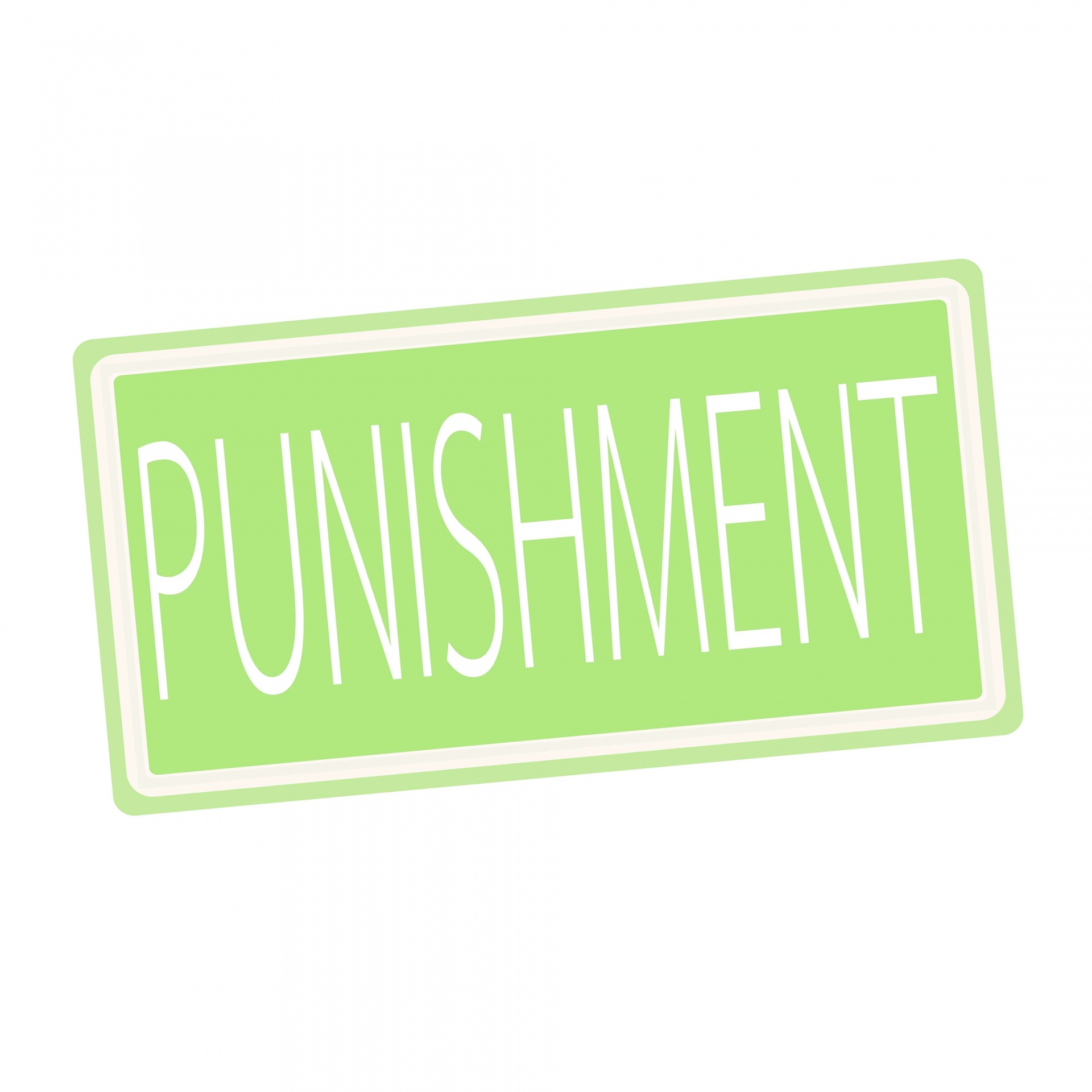 Texto de sello blanco de castigo en verd