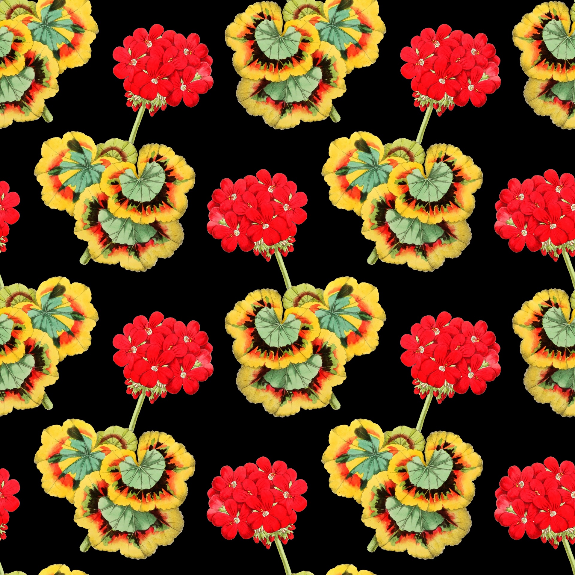 Red Floral Background Pattern