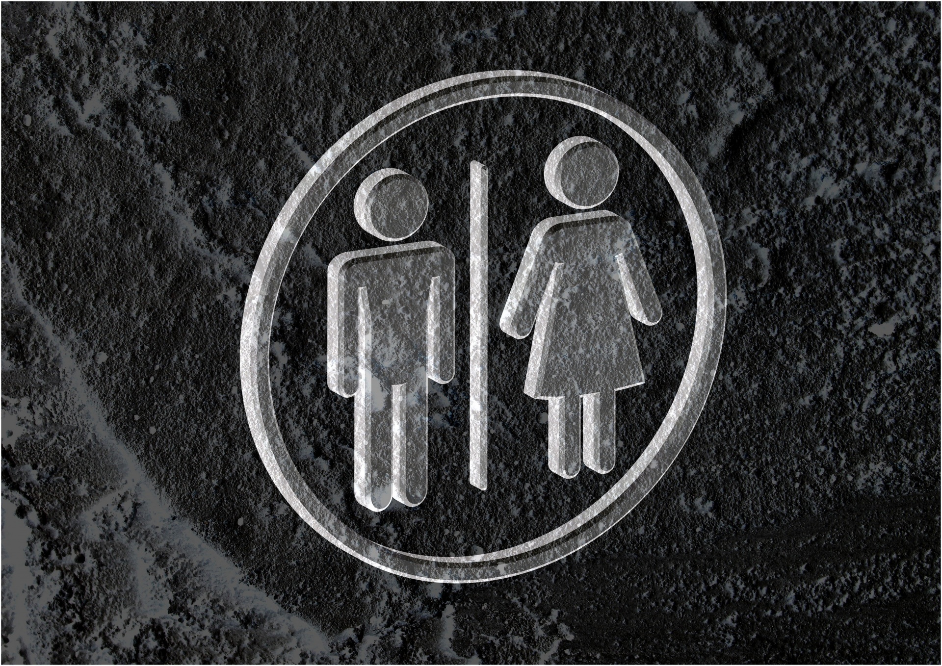 Toilettenikone und Piktogramm-Mann-Frau